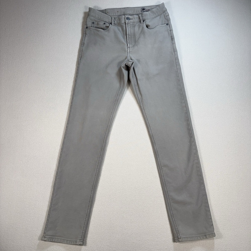 Faherty Terry 5-Pocket Pants Mens 30x31* Iron Gray Slim Straight Stretchy *READ*